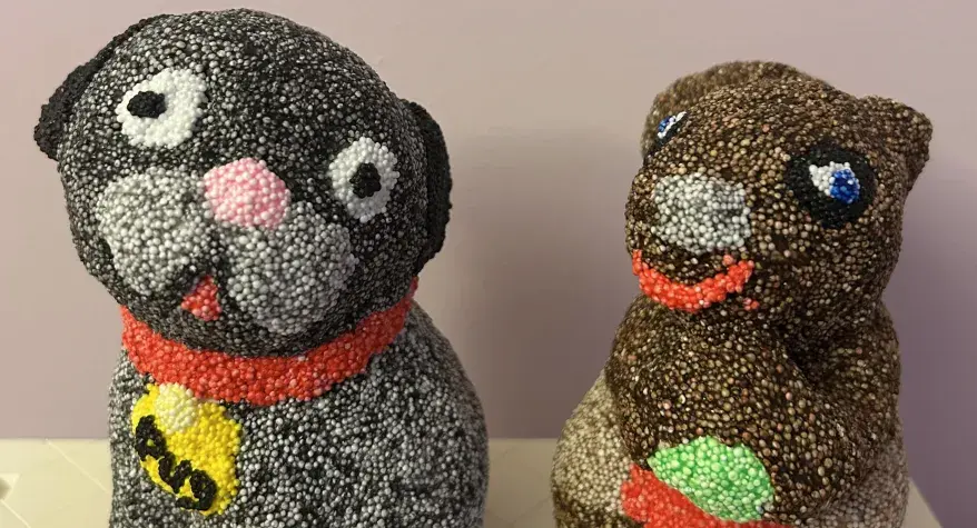 Completed Foam Clay Pieces