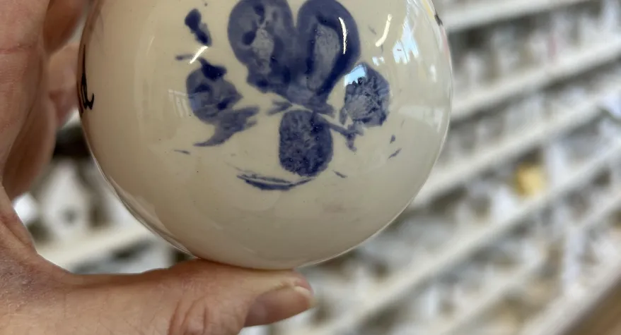 Dog paw print on bauble