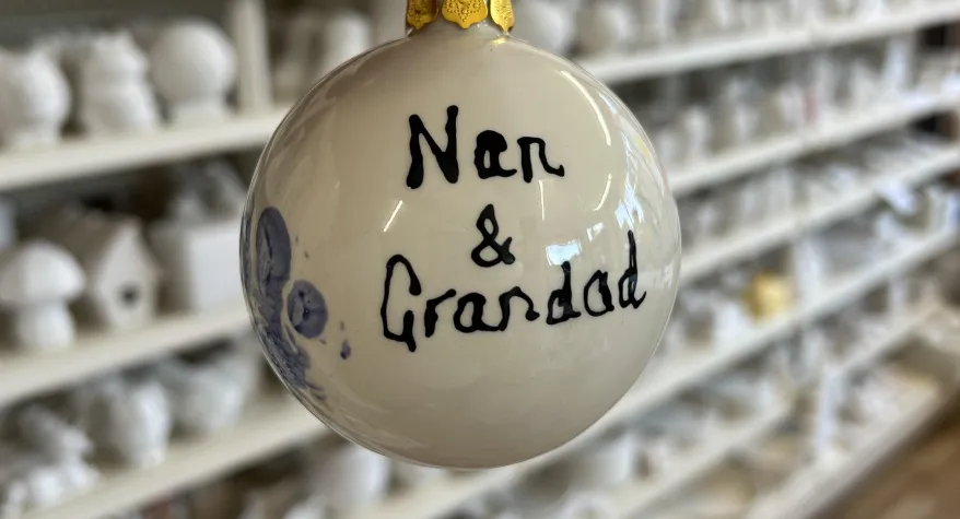 Dog paw print on bauble